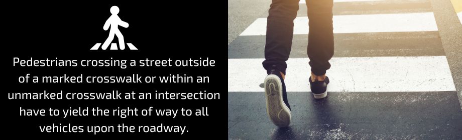 yielding right of way to pedestrians
