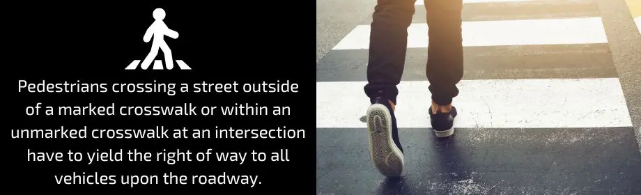 yielding right of way to pedestrians